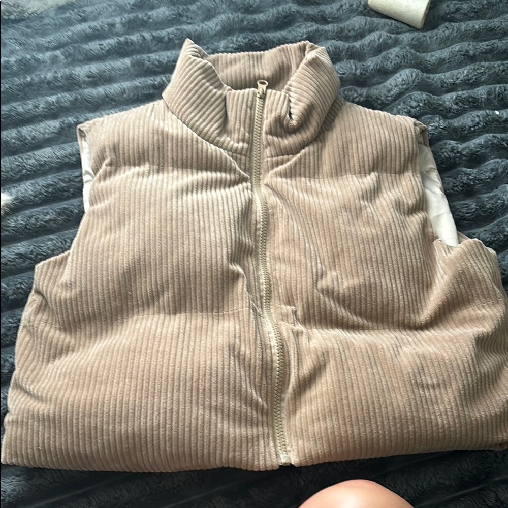 Tan Puffer Vest